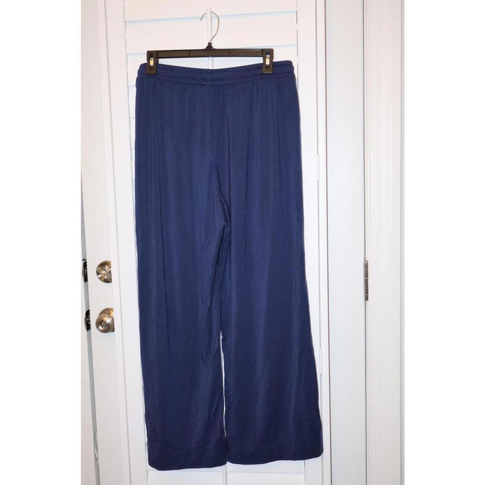 Honeylove Blisswear Wide leg pant with side mesh panel size Medium Navy Blue